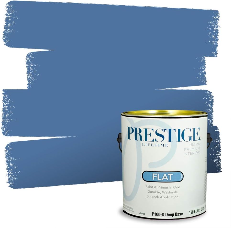 PRESTIGE Paints Exterior Paint and Primer In One, 1-Gallon, Semi-Gloss, Comparable Match of Sherwin Williams* Nifty Turquoise*