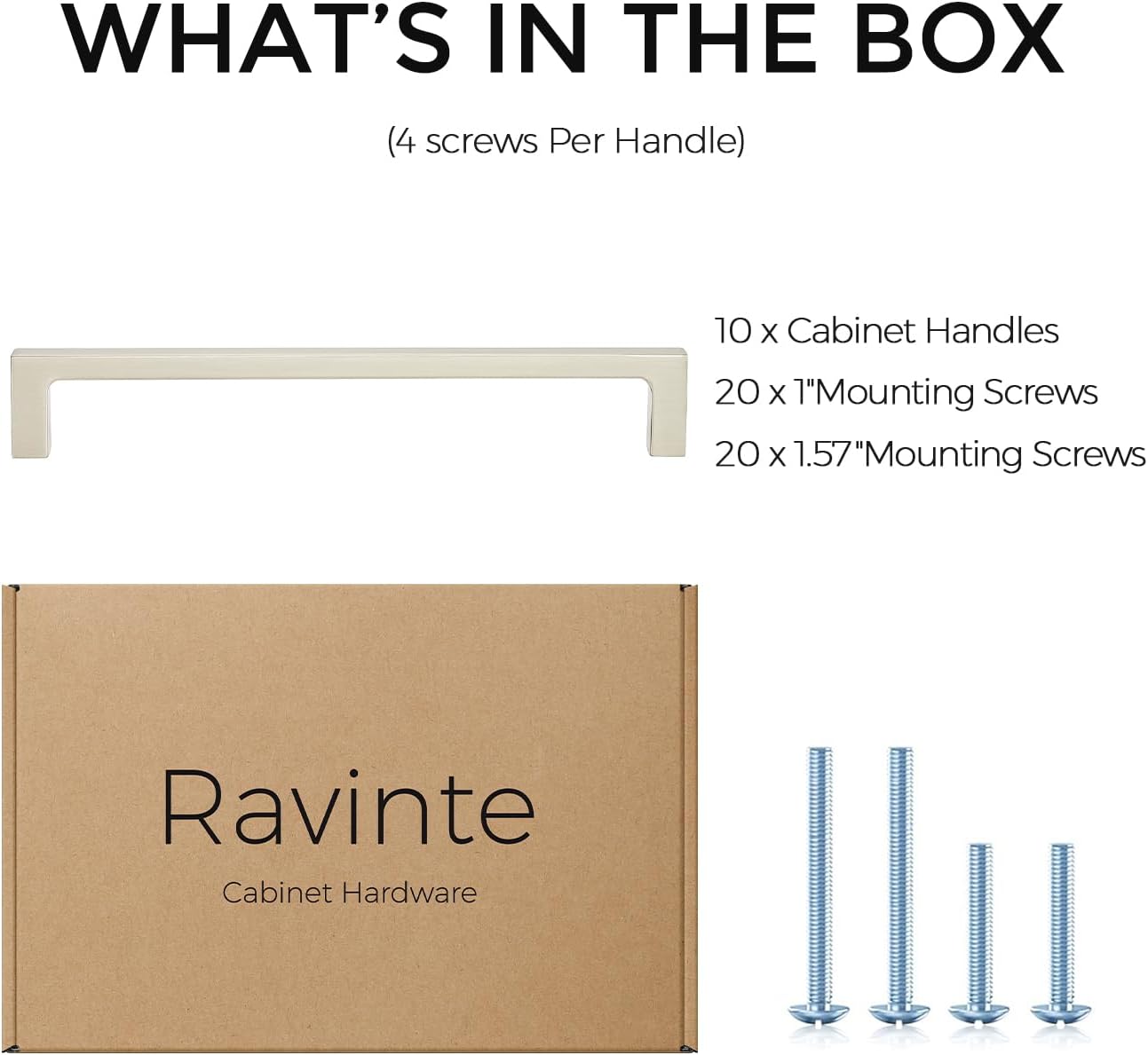 Ravinte Matte Black Kitchen Cabinet Handles 3 Inch Pulls 10 Pack