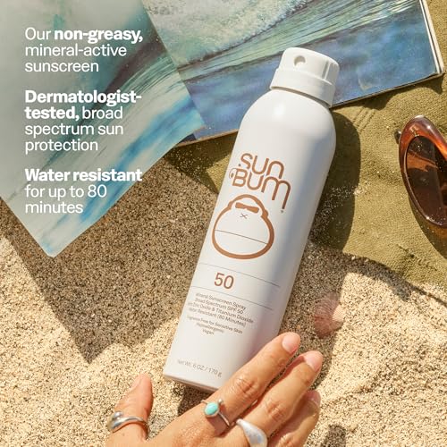 Sun Bum Mineral SPF 30 Sunscreen Body Spray - 6 oz | Broad Spectrum Moisturizing Sunscreen, for Sensative Skin, Vitamin E, Hawaii 104 Act Compliant (No Octinoxate & Oxybenzone)