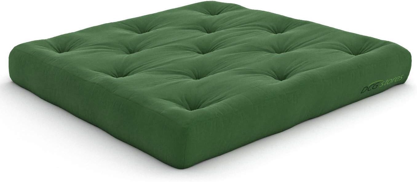 Nirvana Futons Extra Thick Premium 10-Inch Twin XL Futon Mattress, Khaki Twill - Made in USA