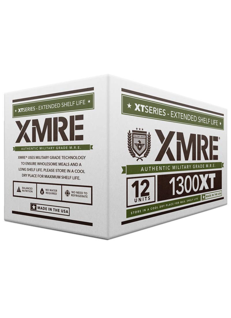 XMRE 1300XT MRE Meals 2022 Bulk | Military Grade | For Survival Kits & Hurricane Preparedness Items | Emergency Food Supplies | Food Packs w/