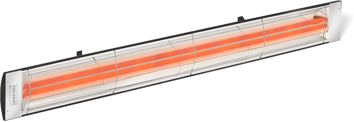 Infratech CD-6024 BL Stainless Steel 61.25” Dual Element Fixture 6000 Watt, 240 Volt, Black Finish