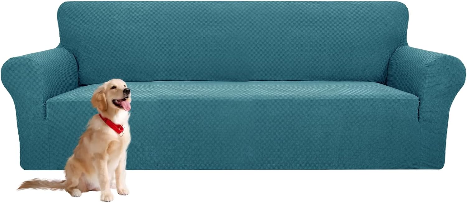 YEMYHOM Couch Cover Latest Jacquard Design High Stretch Sofa Covers for 2 Cushion Couch