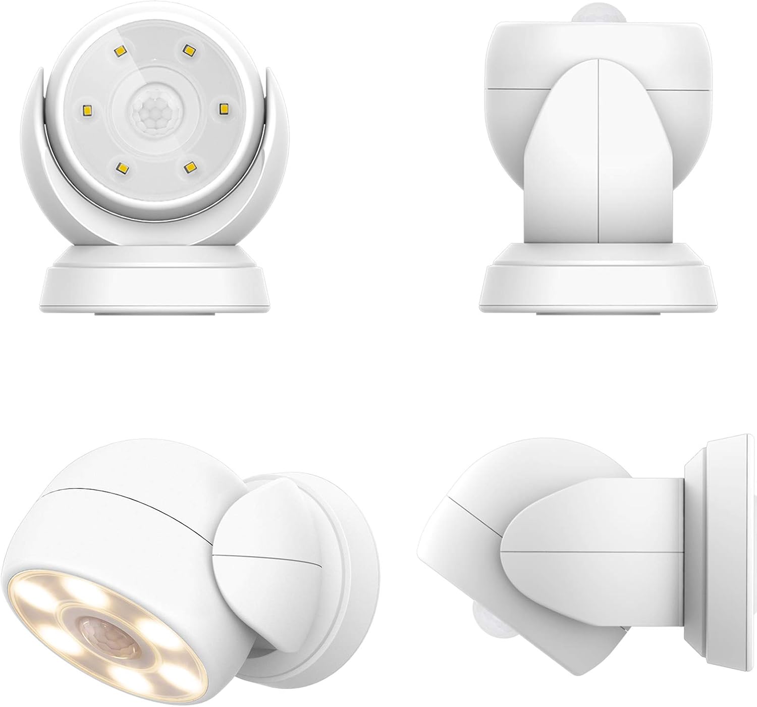 HONWELL Battery Operated Motion Sensor Light Outdoor Wireless Waterproof Spotlight Motion Detector Security Light