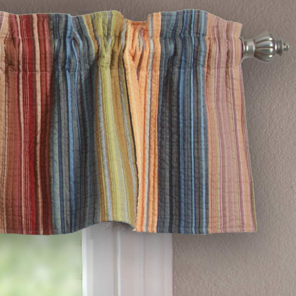 Greenland Home Katy Window Valance Red 84 W x 16 L