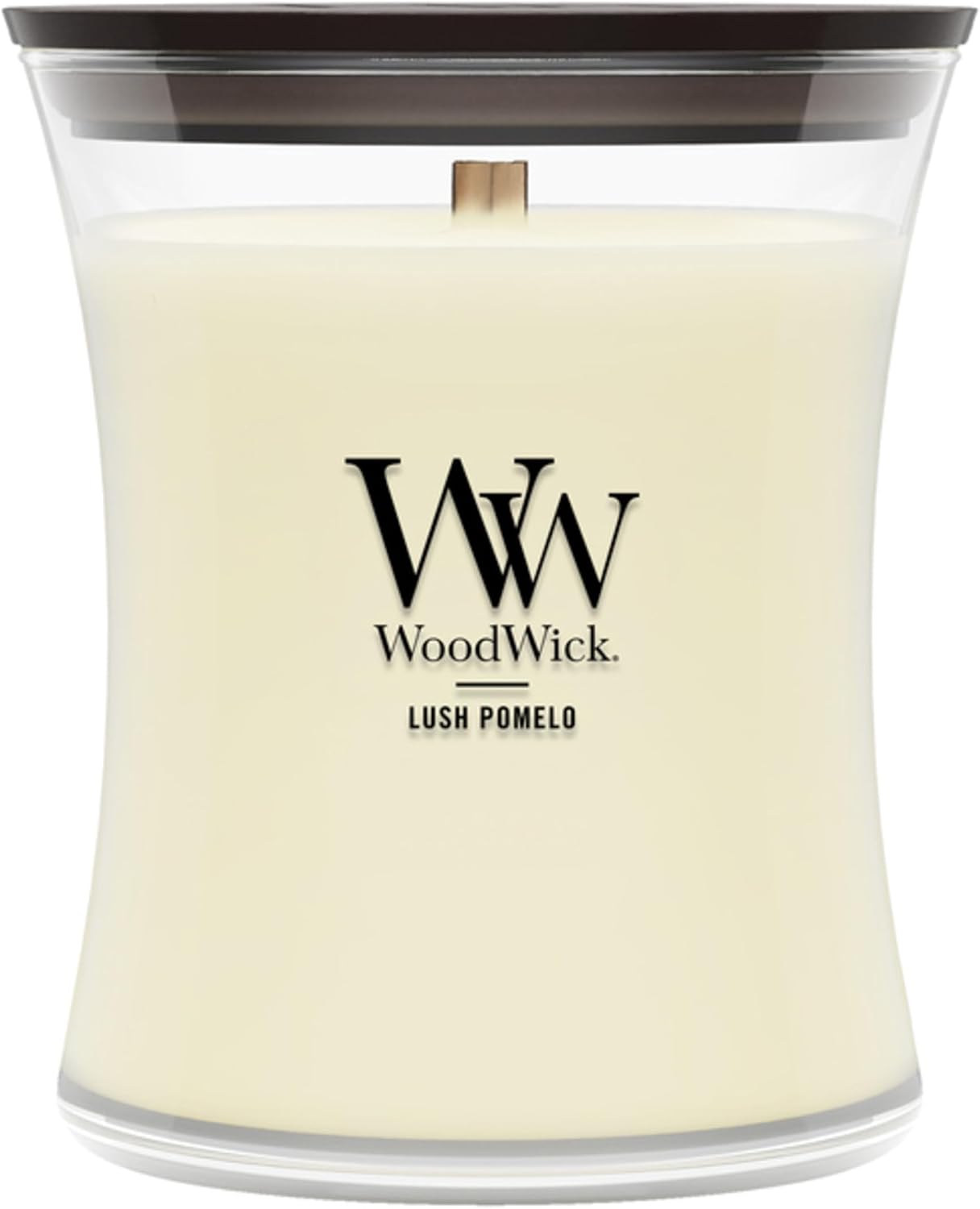 WoodWick Lavender Spa Gifts for Women and Men, 9.7 oz Medium Hourglass Candle with Crackling Wick