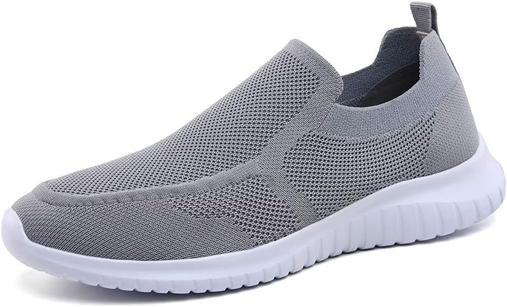 konhill Mens Slip-On Knit Walking Sneakers