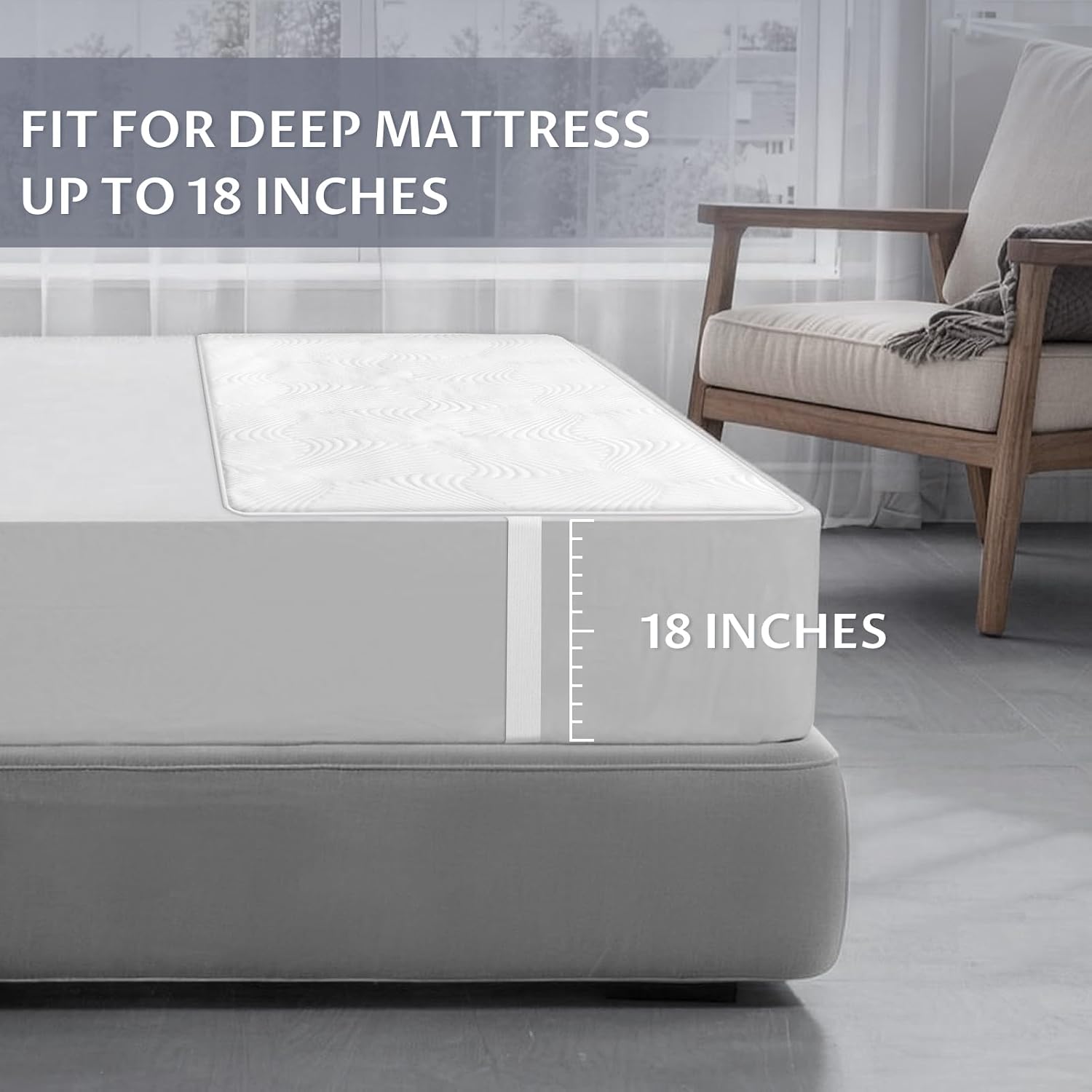 Heated Mattress Pad King, 3D Air Fabric, Preheat & Memory for Cold Winter