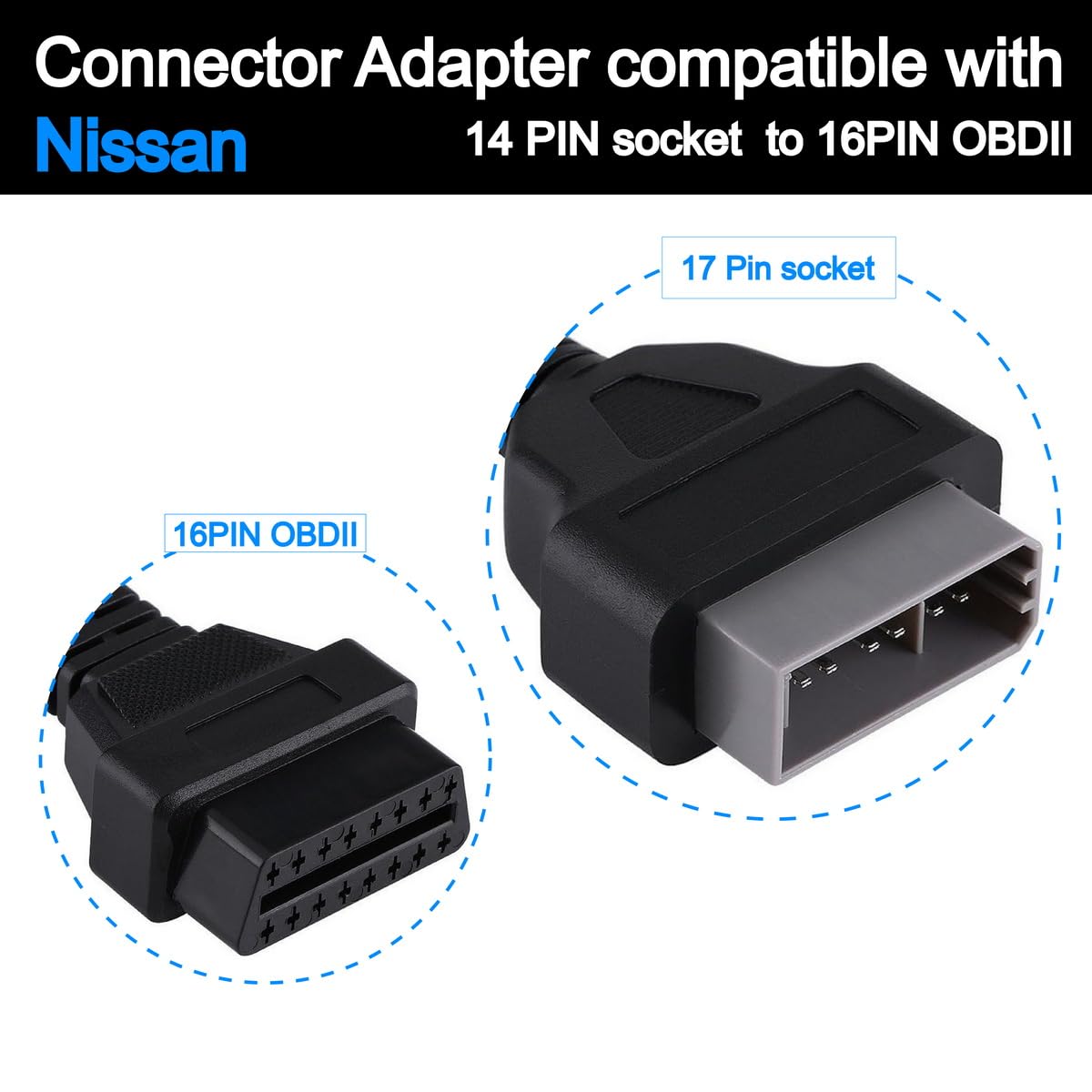 OBD OBD2 16 Pin Connector Diagnostic Adapter Cable Compatible for BMW 20 Pin