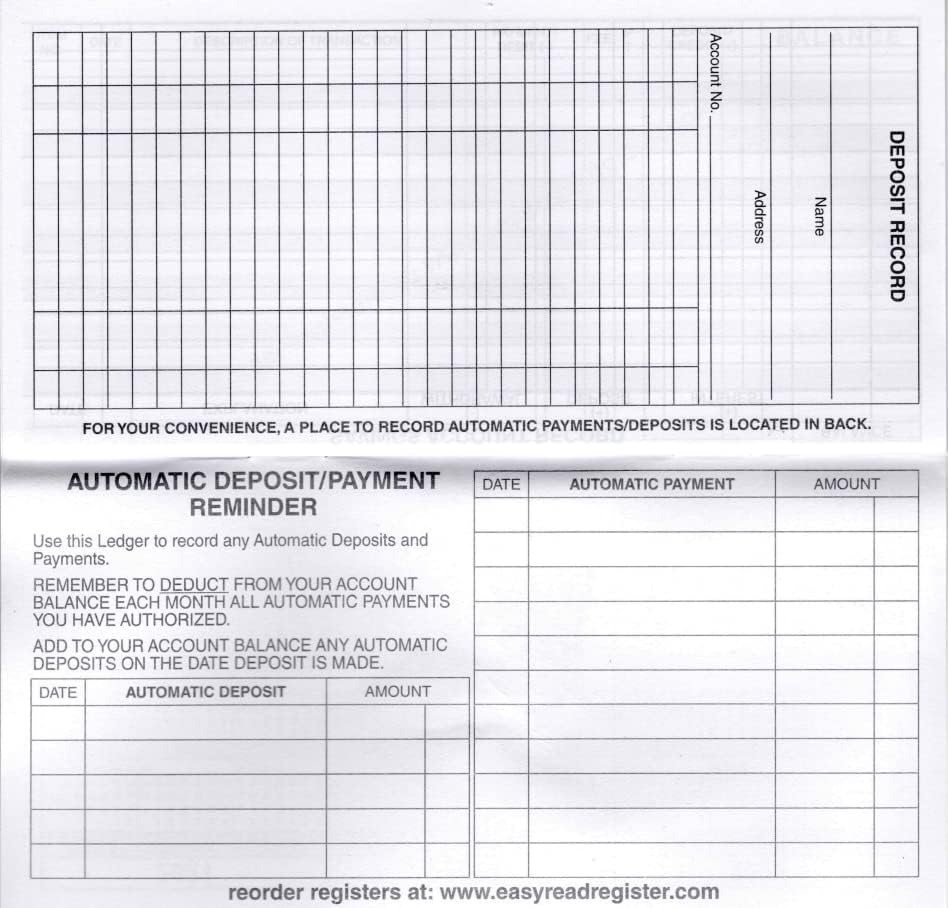 Checkbook Register, Made in The USA, Check Registers for Personal, Blank Ledger Transaction Registers for Personal or Business Bank, Check Register Book (23-24-25 Calendars, 10)