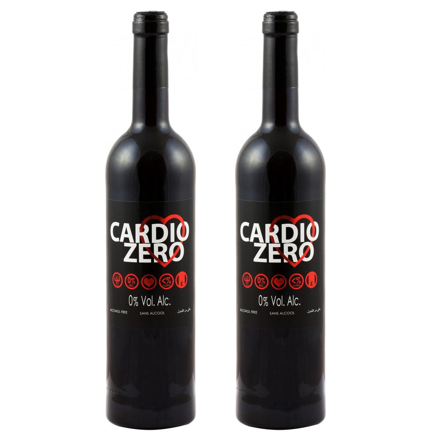Elivo Cardio Zero Red Dealcoholized 0.0% Non-Alcoholic Red From Spain 750ml, Low Sugar, Low Calories (1 Bottle)