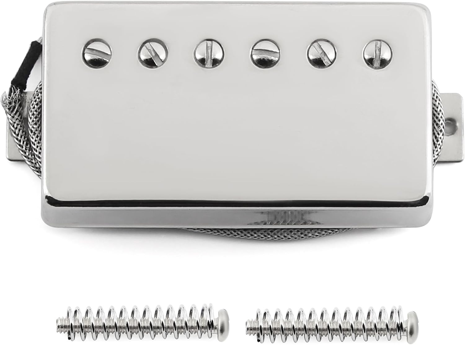 FLEOR Alnico5 Guitar Humbucker Pickup Set Chrome Bridge & Neck Pickups Compatible with LP style Guitar Part