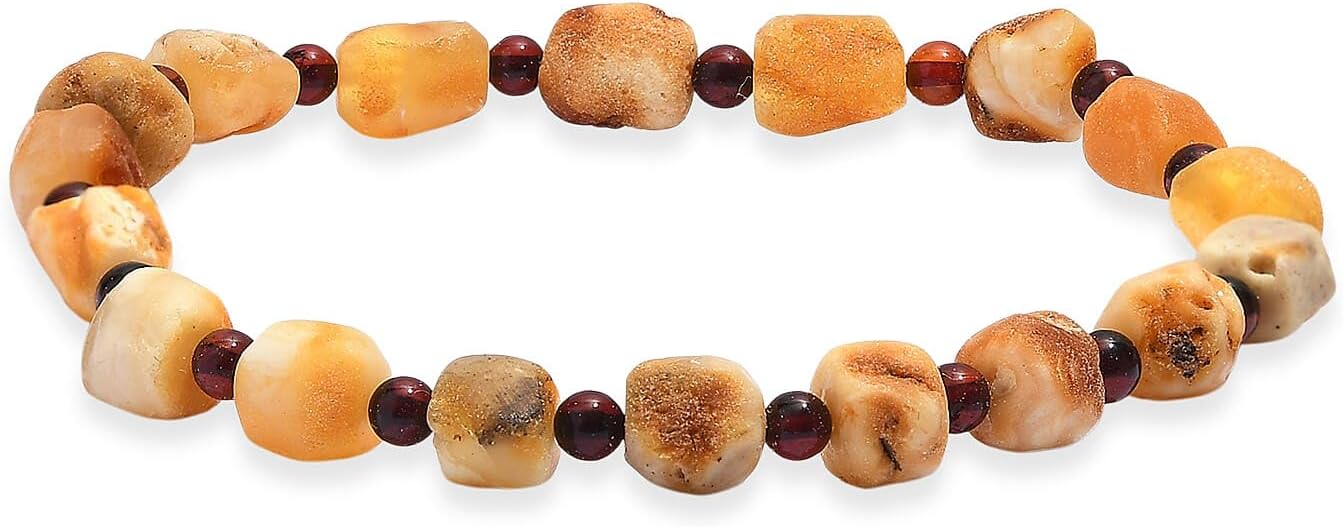 SHOP LC DELIVERING JOY Caramel Amber 30.00 ctw Beaded Stretch Bracelet