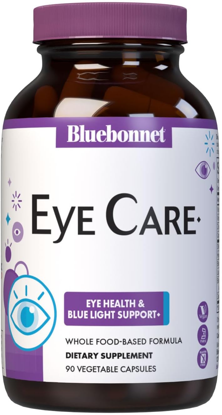Bluebonnet Nutrition Targeted Choice Eye Care, Supports Eye Health and Macular Protection, Gluten & Dairy Free, Kosher-Certified, Vegan, 45 Servings