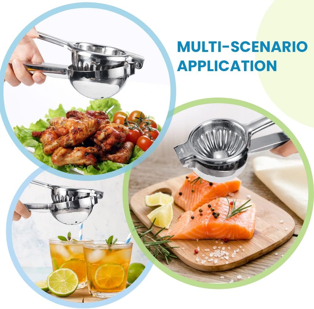 Upgraded Lemon Squeezer Meidong Super Stainless Steel 304 Hand Press Juicer Manual Citrus for Juicing Lemon ＆ Limes, Vegetables