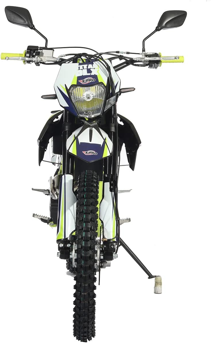 X-PRO Titan DLX 250cc Gas Dirt Bike Pit Bike Adult Bike,Big 21"/18" Wheels, Zongshen Engine! (Green)