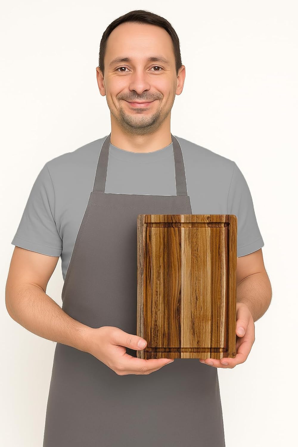 Teakhaus Carving Board with Juice Groove - Large (L) Teak Wood Cutting Board 20”L x 15”W x 1.5” Thick - Sustainably Harvested & FSC Certified - Knife Friendly with Beeswax Oil Finish