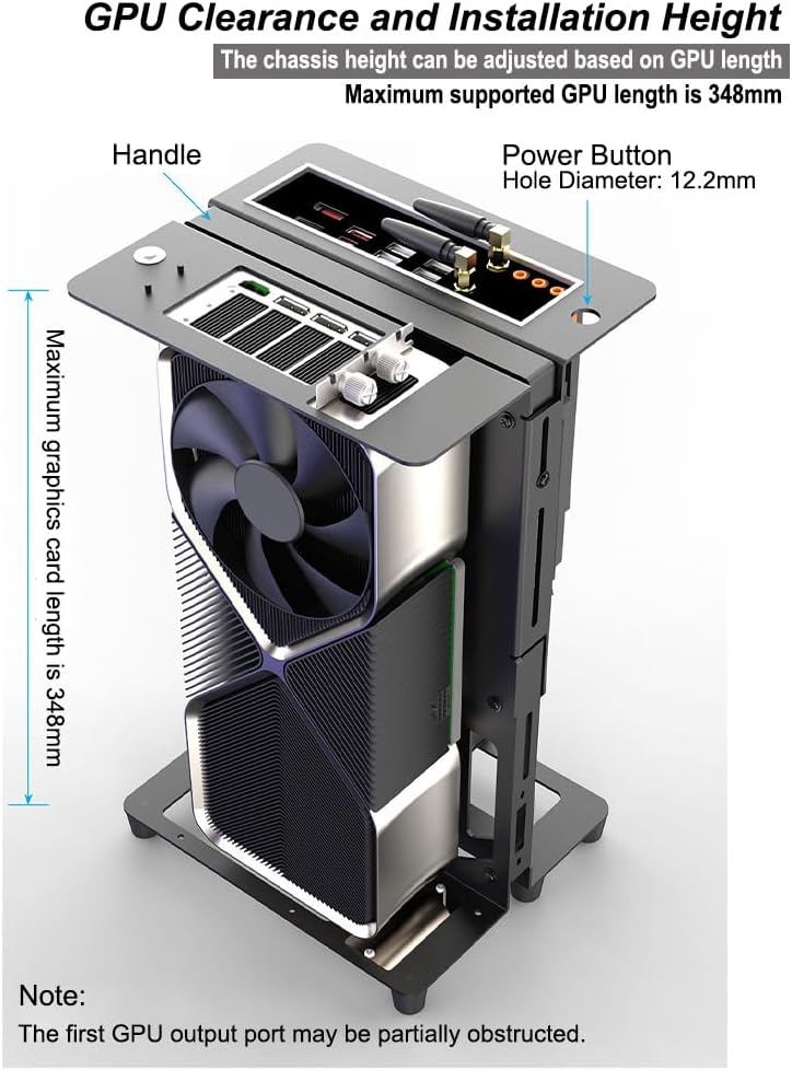 PC Creative Assembly Frame Test Bench，DIY Computer Case PC Frame Desktop Chassis Rack Stand Open Air Testbench Fits ATX ITX M-ATX Motherboard (ITX)