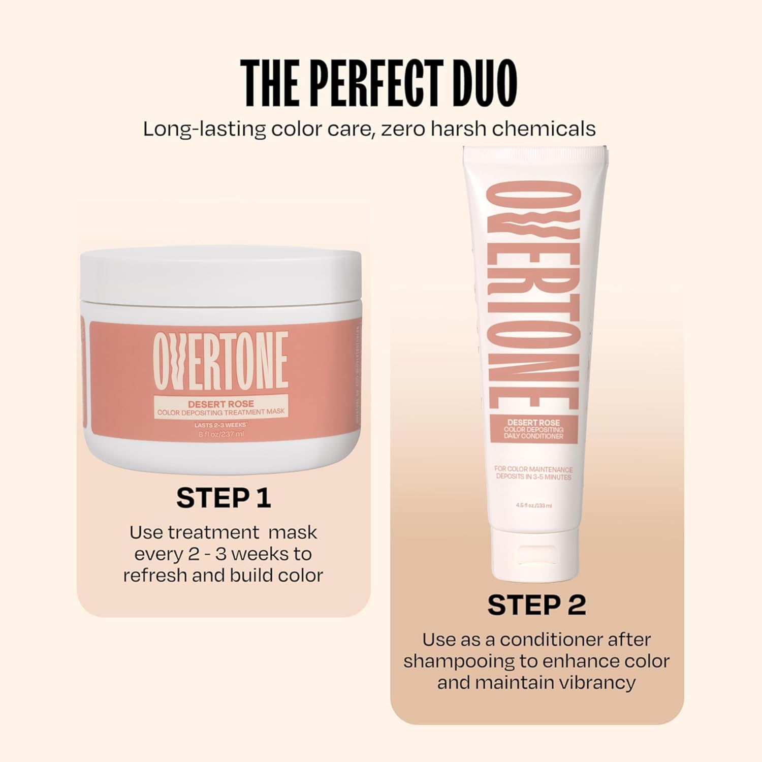 oVertone® Color Depositing Treatment Hair Mask, Desert Rose, 8 oz