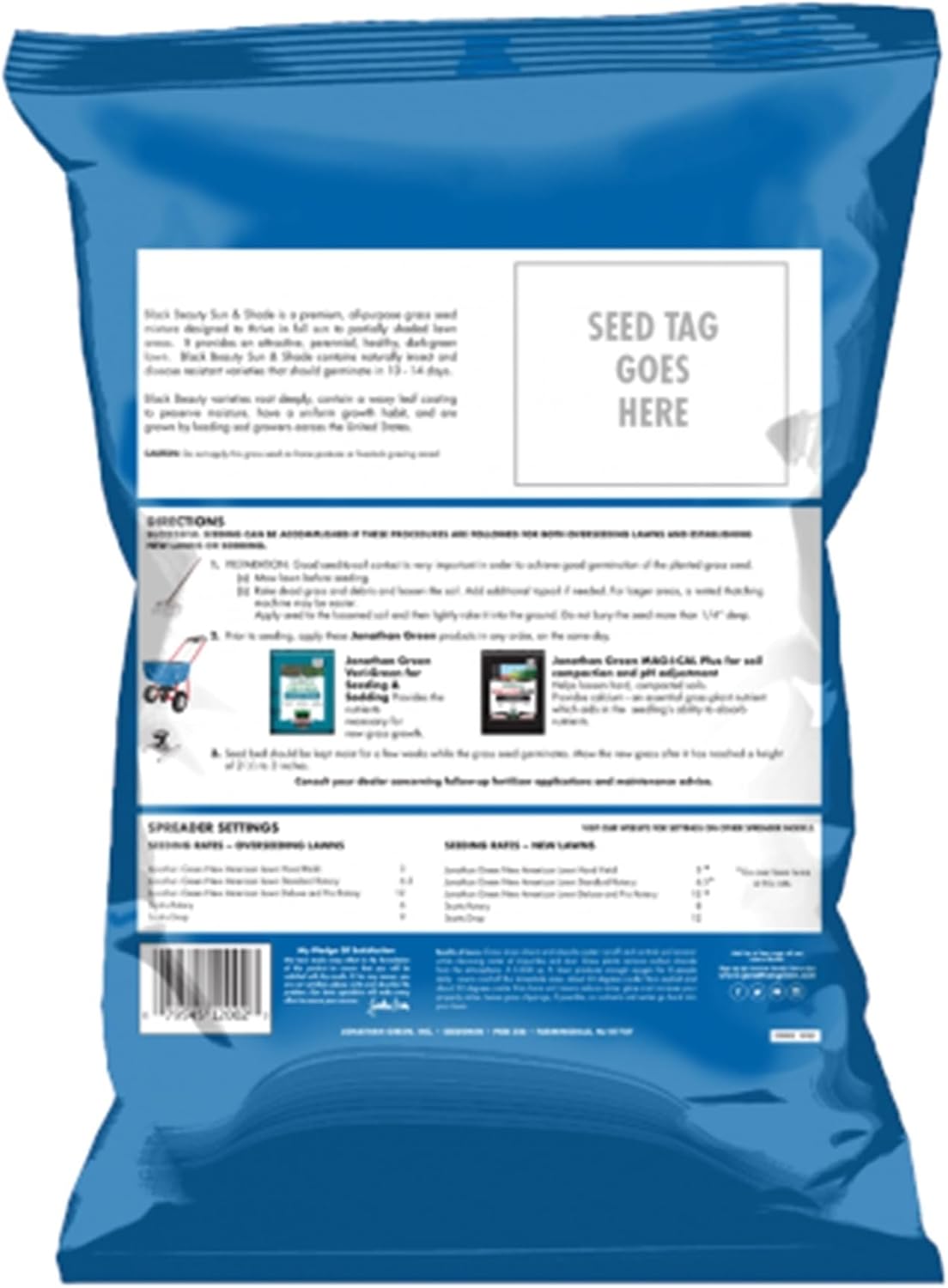 Jonathan Green 12002 Black Beauty Sun & Shade Grass Seed Mixture, 3 Lb