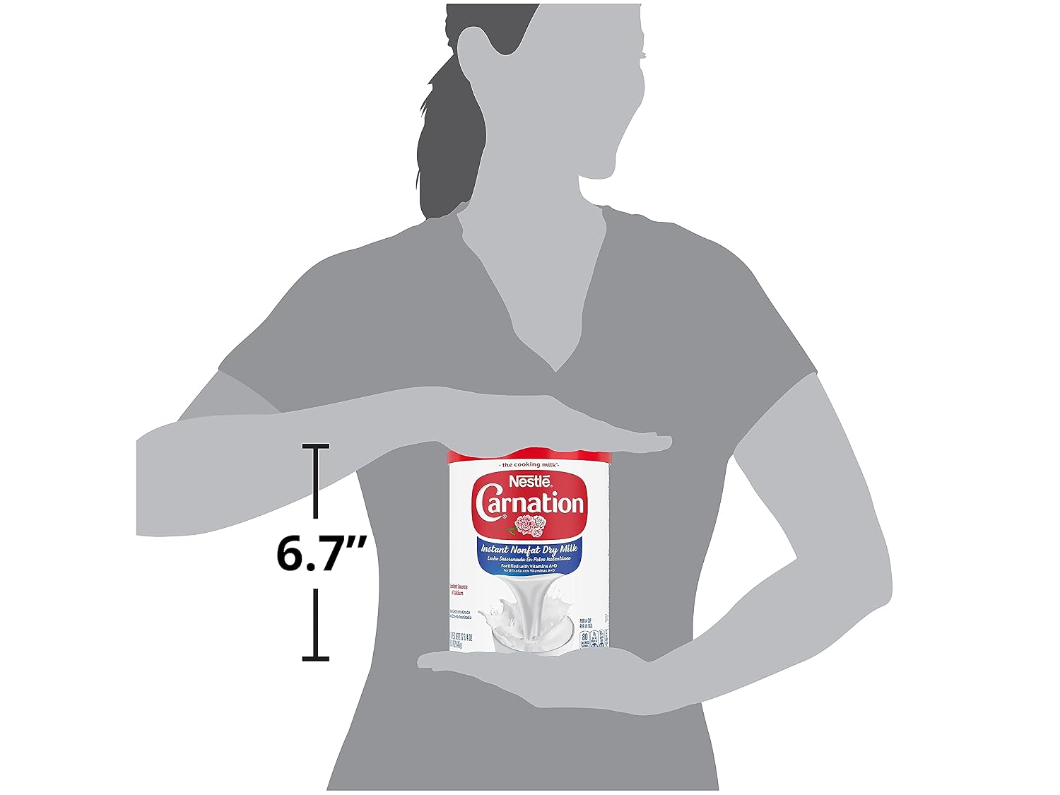 Carnation® Instant Nonfat Dry Milk, Unsweetened, 22.75 oz Canister, (Pack of 4)