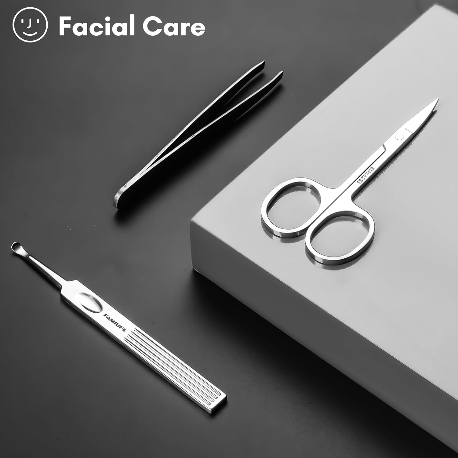 FAMILIFE Stainless Steel Manicure Set 11-in-1 Professional Nail Clipper Kit