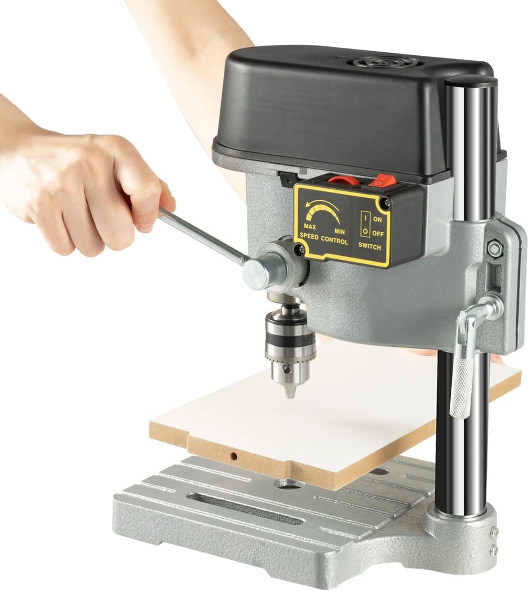 3-Speed Benchtop Drill Press, Electric Bench Wood Drilling Machine for DIY Creation