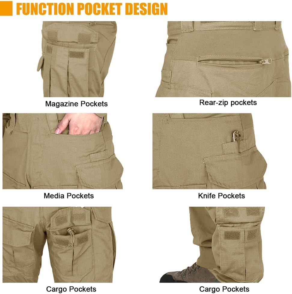 KRYDEX Tactical Men's G3 Combat Pants with Knee Pads