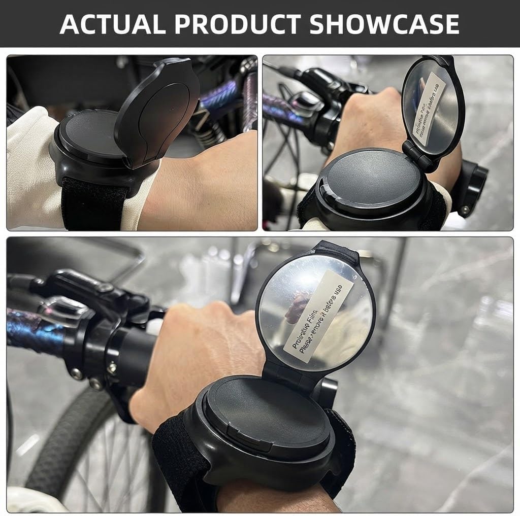 Wrist Mirror for Strider 12 14x 2-in-1 Rocking Bike 2010-2026, 360° Rotating Rear View Mirror with Adjustable Strap