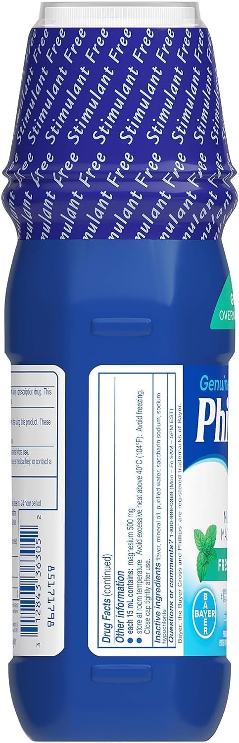 Phillips' Milk of Magnesia, Laxative, Original, 4 Ounce (Pack of 6) - Packaging May Vary