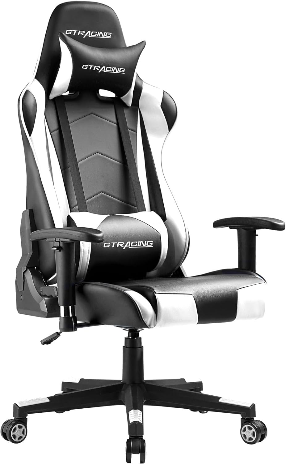 GTRACING Gaming Chair Racing Office Computer Ergonomic Video Game Chair Backrest and Seat Height Adjustable Swivel Recliner with Headrest and Lumbar