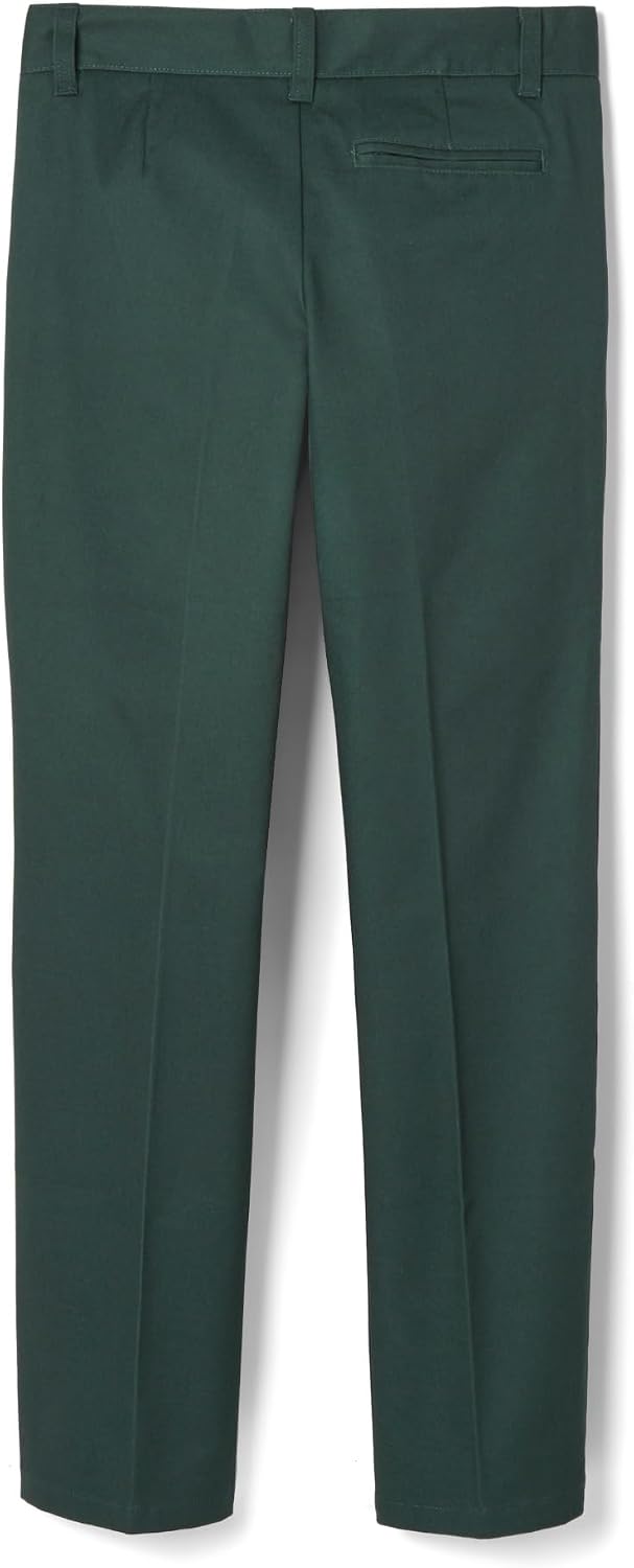 French Toast Boys' Adjustable Waist Relaxed Fit Twill Pant | school uniform pants, no need to iron, double knees for durability, typically fit boys ages 2-14