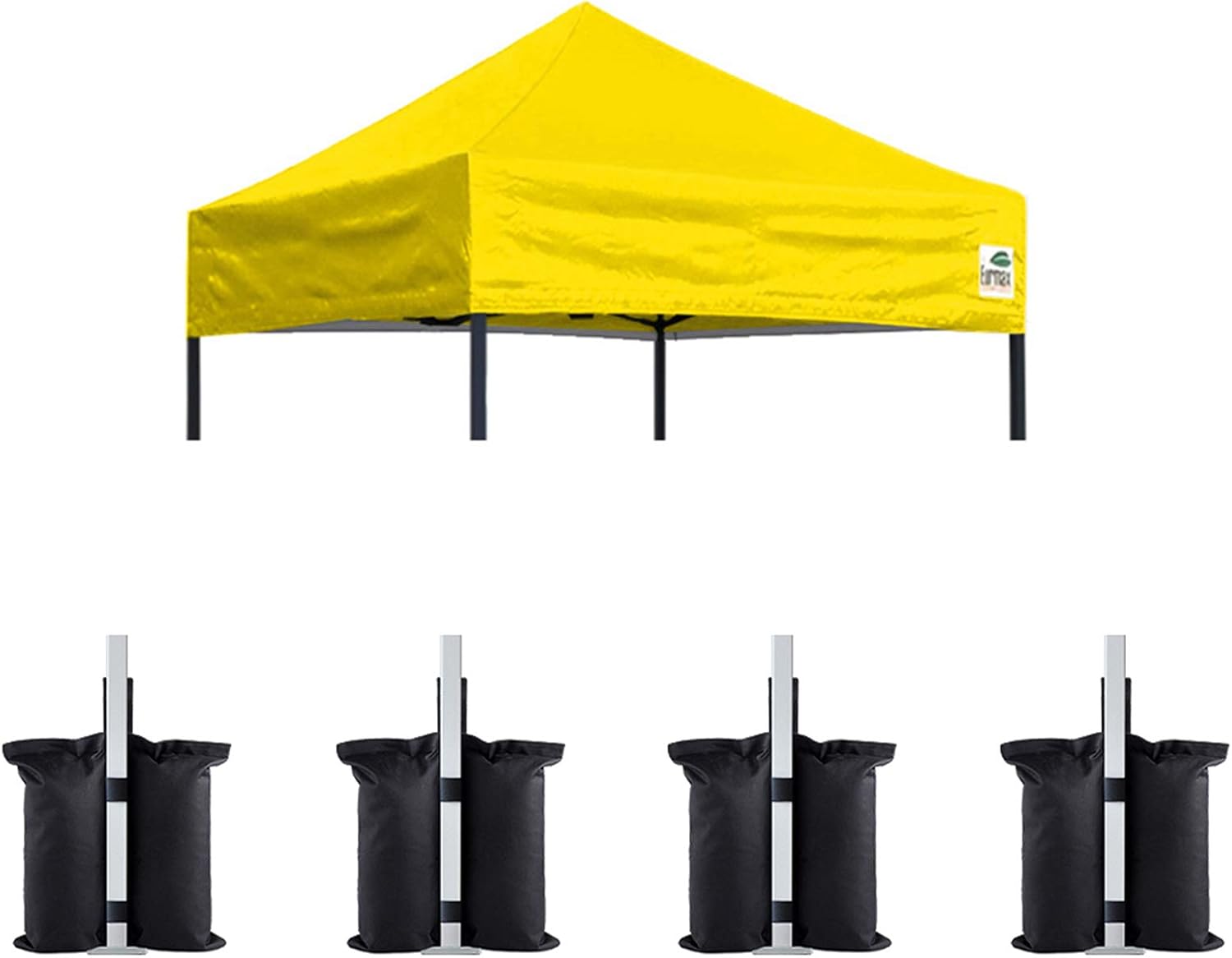 Eurmax USA 10x10 Pop Up Canopy Replacement Top,Universal Instant Canopy Cover ONLY,Heavy Duty UPF 50+ UV Protection,Water & Wind Resistant Tarp,30+ Colors Available,Bonus 4 Sand Bags (White)