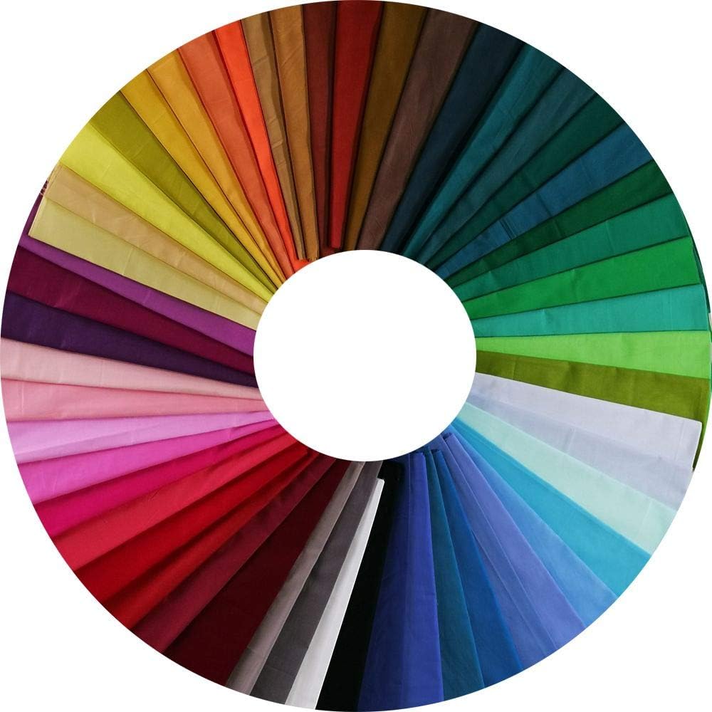 50pcs 10 x 10 inch Multicolor Cotton Fabric Bundle Squares for Quilting Sewing, Precut Fabric Squares for Craft Patchwork