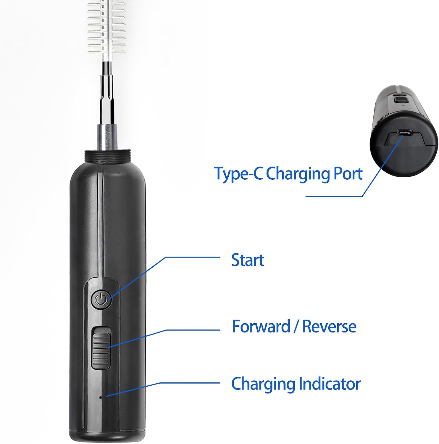 CPAP Cleaning Kit, Electric CPAP Cleaner for Hose and Mask, Silicone Brush Cleaner, Compatible with 22mm and 15mm Hose
