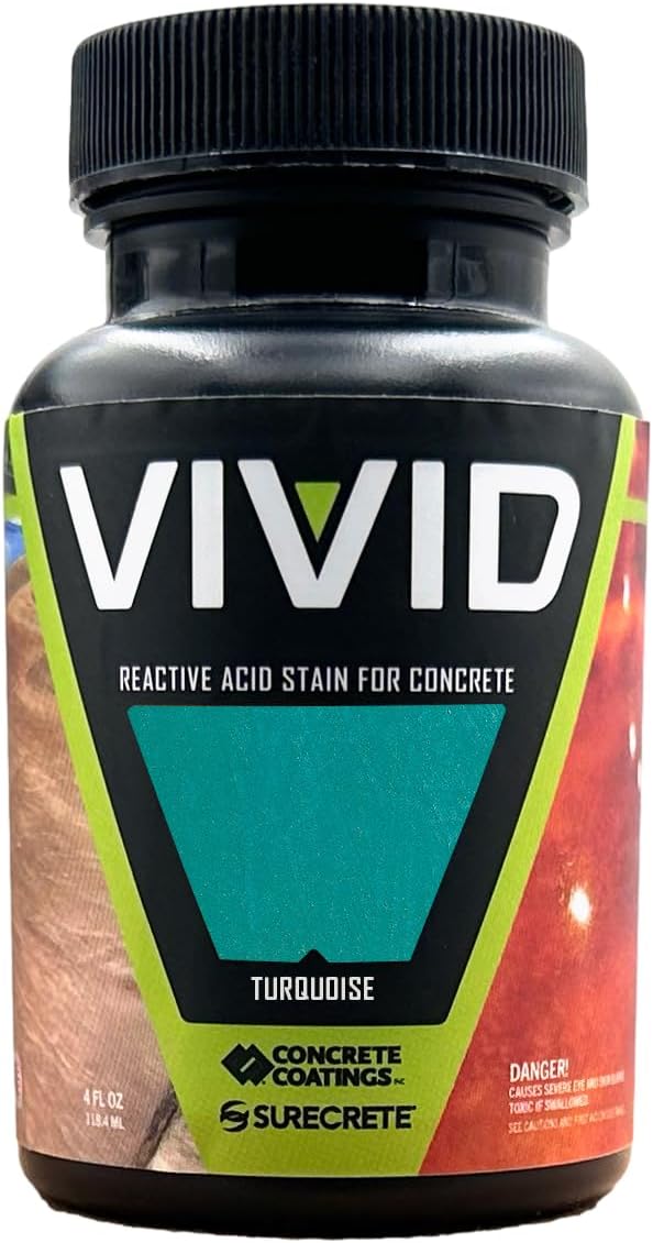 CC Concrete Coatings Vivid Acid Stain for Concrete | Weathered Terracotta | 4 oz Tester