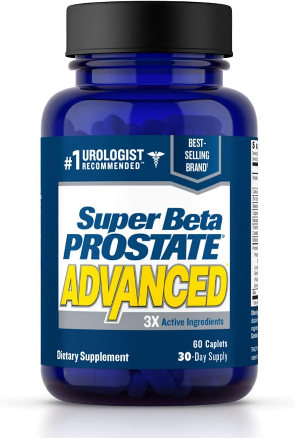SUPER BETA PROSTATE Advanced - Prostate Health Supplements for Men, 60ct | Reduce Bathroom Trips, Promote Sleep