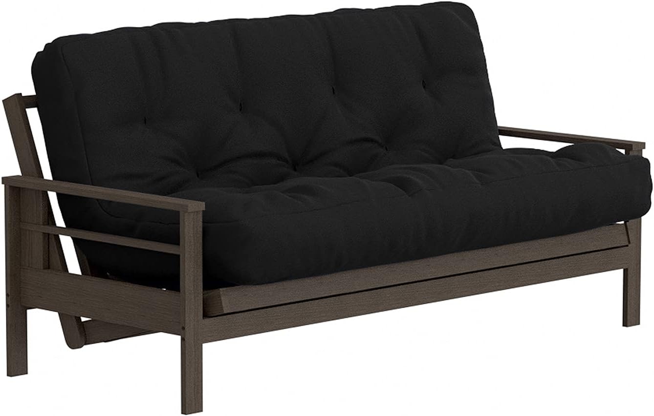 Royal Sleep Products by The Futon Factory 8 inch Memory Foam Futon Mattress - Khaki Cover - Queen Size - CertiPUR Certified Foams - Made in The USA (Frame Not Included)