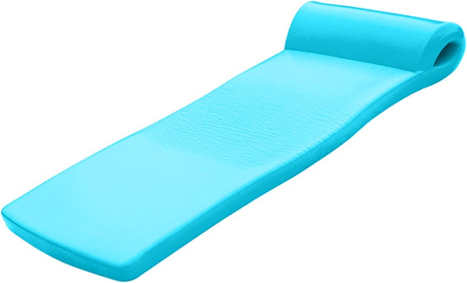 TRC Recreation Ultra Sunsation 2.5” Thick Vinyl Coated Foam Swimming Pool Float Mat Adult Lounger with Built-in Roll Pillow