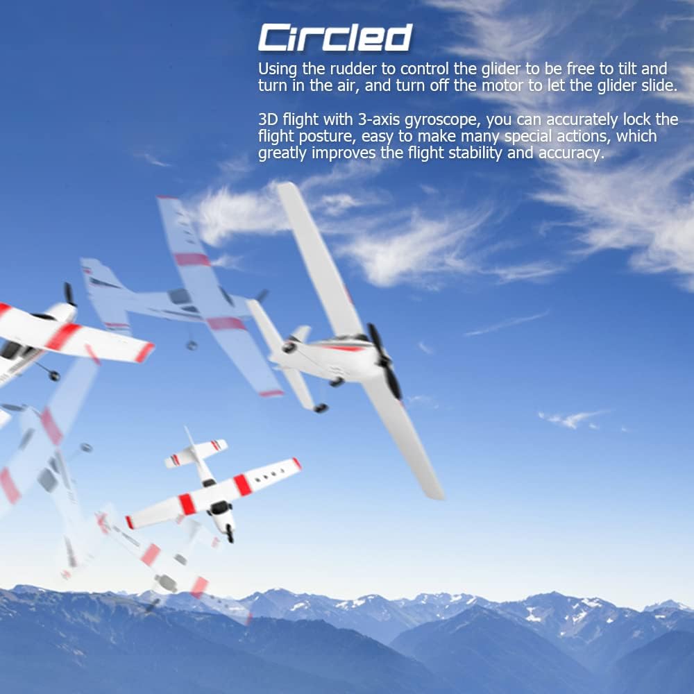 GoolRC WLtoys F949S RC Airplane, 2.4Ghz 3CH RC Plane with Gyroscope, EPP Remote Control Airplane, Easy to Fly RC Aircraft with 3 Batteries