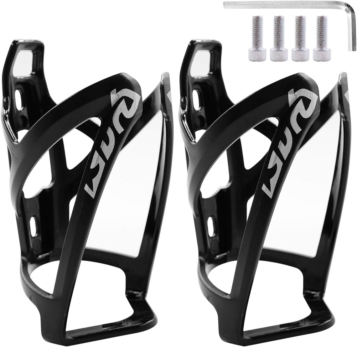 2-Pack Bike Water Bottle Cage Bicycle Water Bottle Holder Lightweight & Strong Bicyle Mount for Road & Mountain Bikes with Screws Spanner