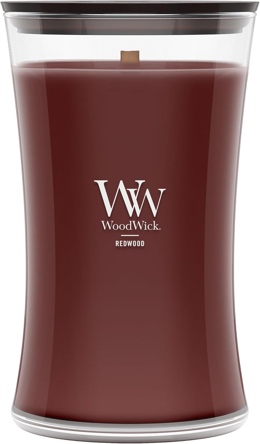 WoodWick Fireside Holiday Candle Gifts for Women and Men, 9.7 oz Medium Hourglass Candle with Crackling Wick