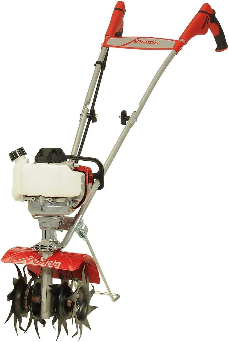 Mantis 7940 4-Cycle Tiller Cultivator Powered by Honda – Lightweight, Powerful and Compact - No Fuel Mix