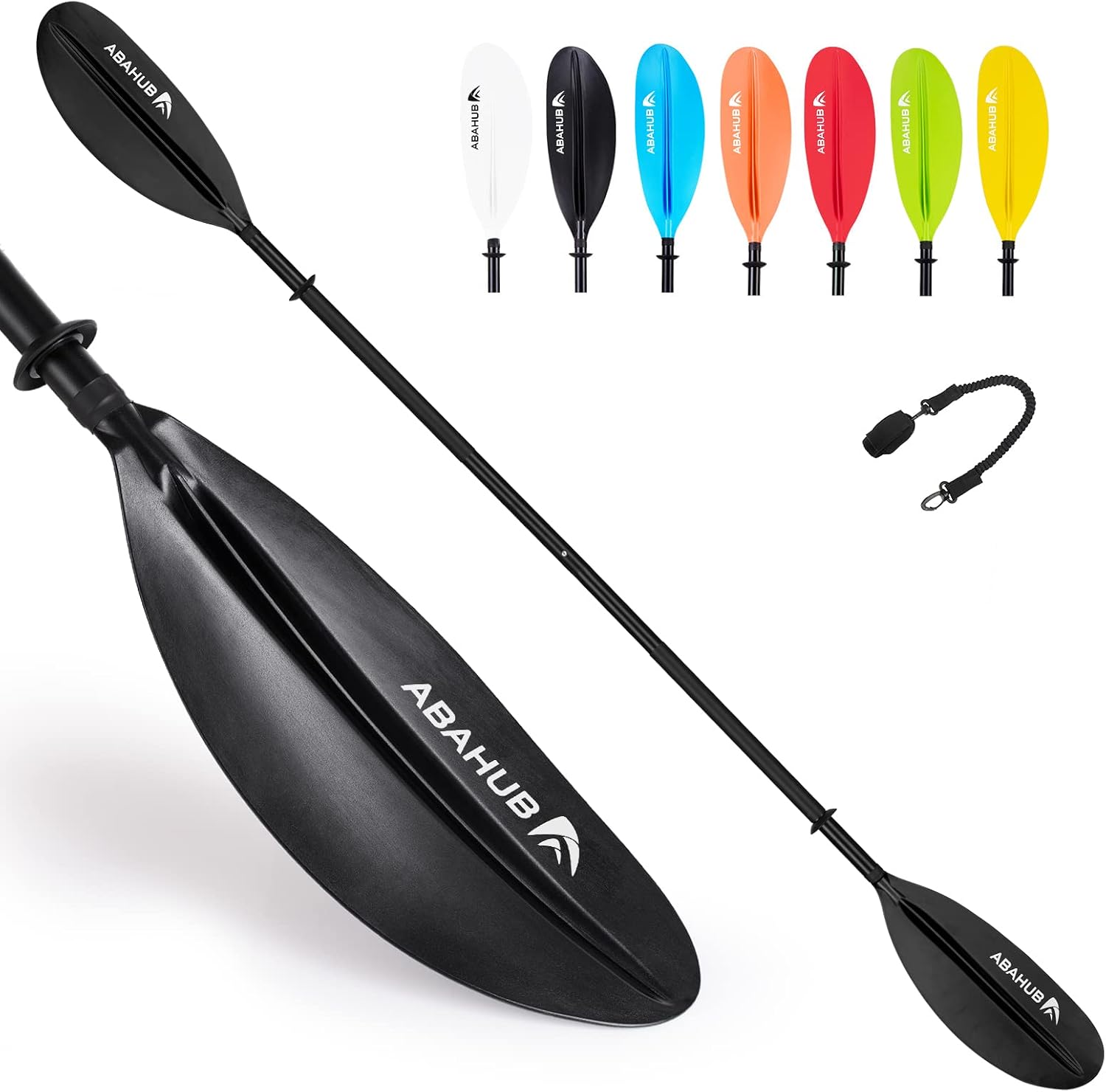 Abahub Kayak Paddle with Free Leash 220-240cm Kayaking Oars