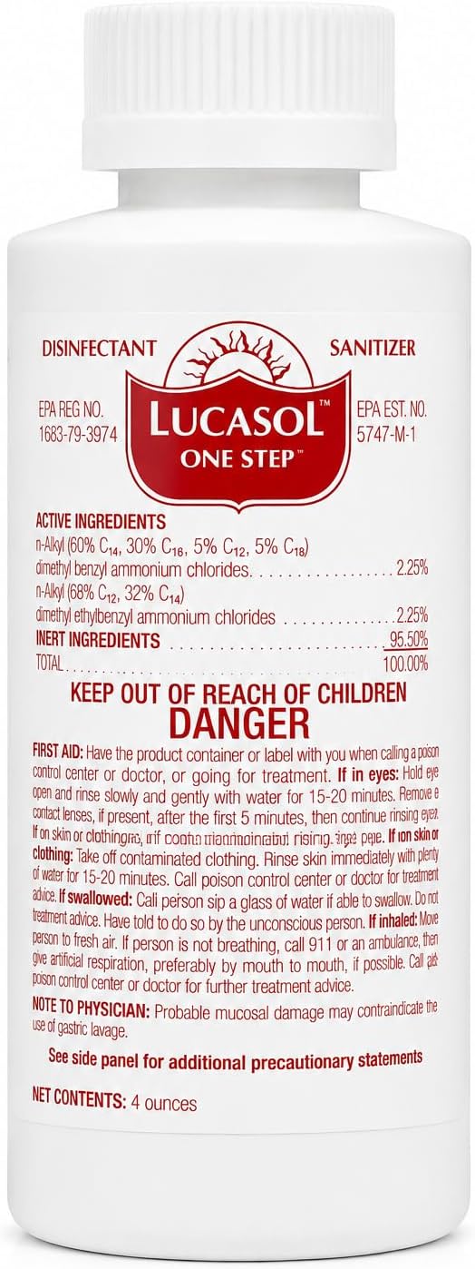 Lucasol One Step Hospital Grade Disinfectant Concentrate Surface Cleaner