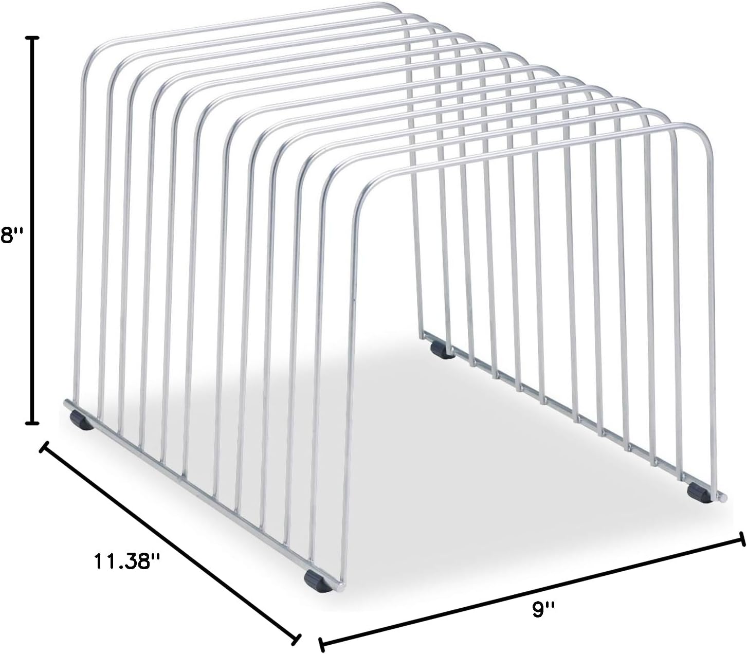 Fellowes Desktop Organizer, 11 Sections, 9" x 11.375" x 8", Wire, Silver (72012) | (72012)