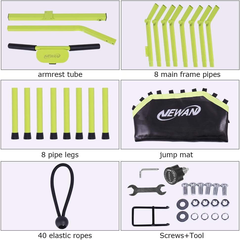 Newan 48" Fitness Trampoline with Adjustable Handle Bar