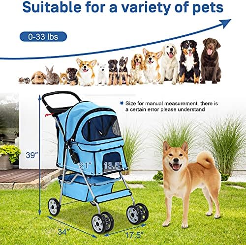 Best 4 Wheels Pet Stroller for Dog and Cat Stroller