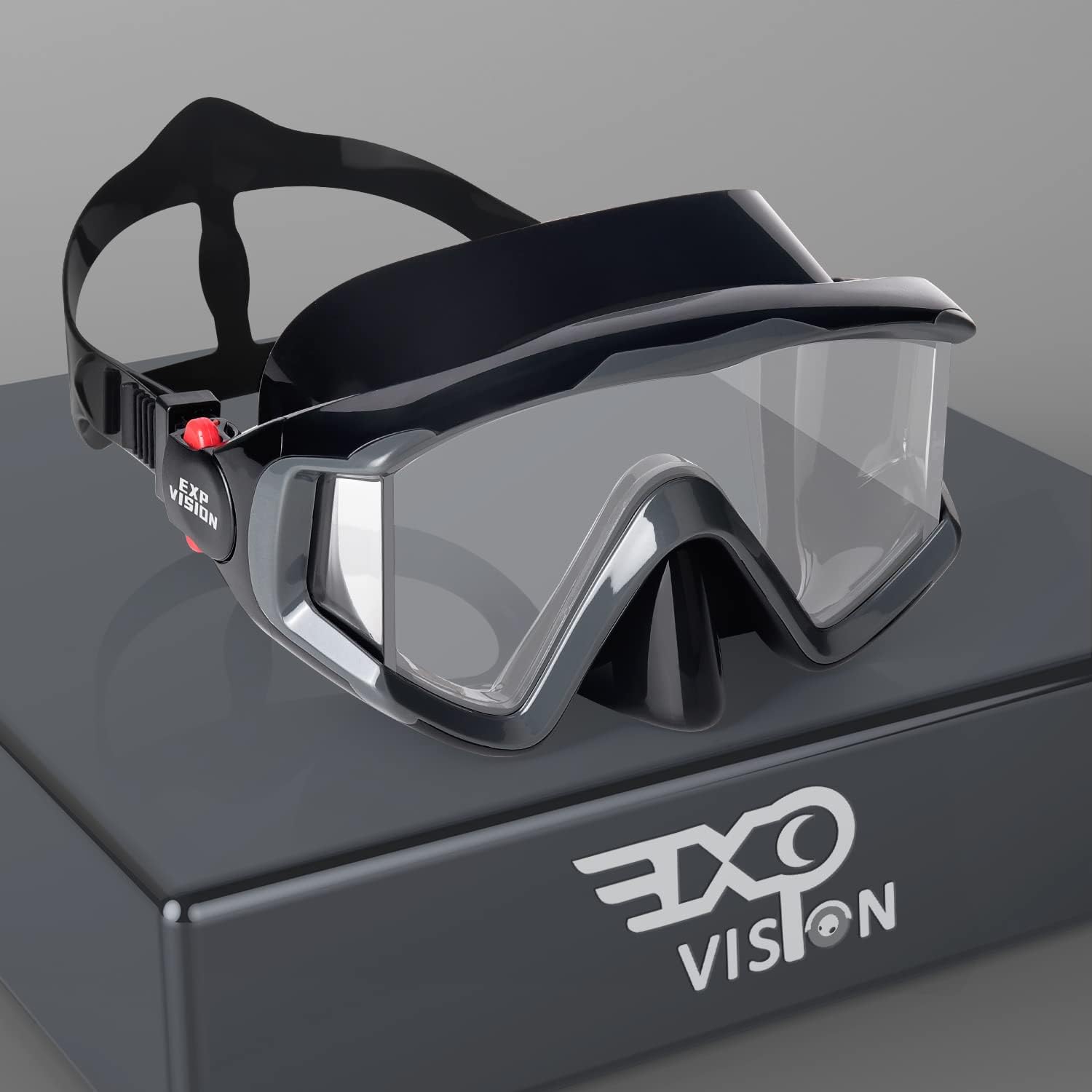 Adult Pano 3 Scuba Diving Mask, Tempered Glass Snorkel Mask Anti-Fog Swim Mask No Leakage Swim Goggles with Nose Cover Snorkeling Gear for Snorkeling