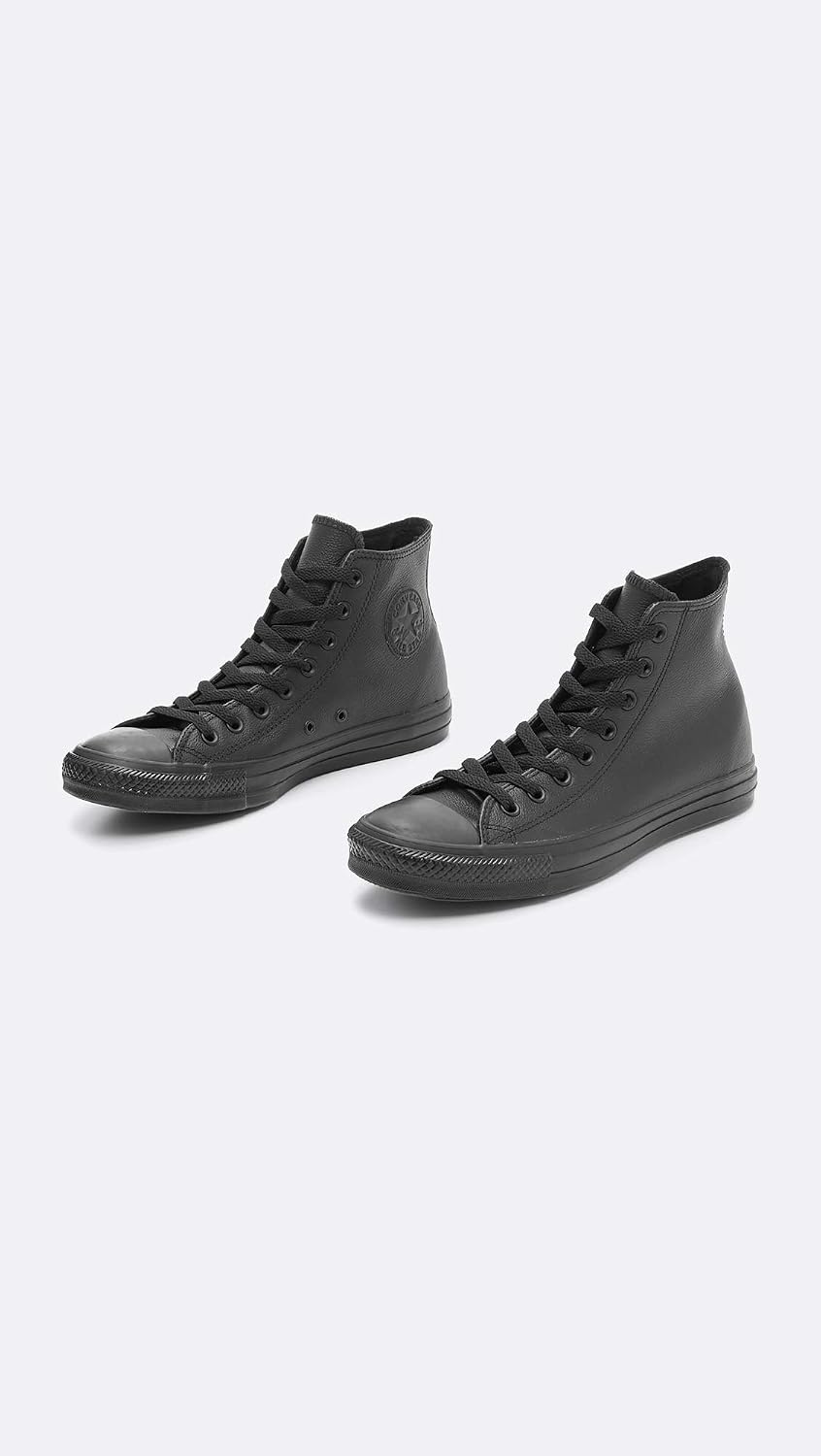 Converse Chuck Taylor All Star Leather High Top Shoe, black mono, 6 M US